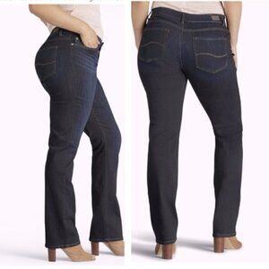 Lee NEW Straight Leg Mid Rise Regular Fit Flex Motion Stretch Jeans Pant 22W P
